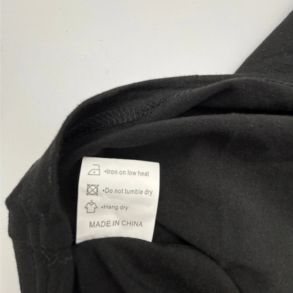 Black Sleeveless V-Neck Midi Dress with Drawstring Waist and Pockets XL - Picture 7 of 7